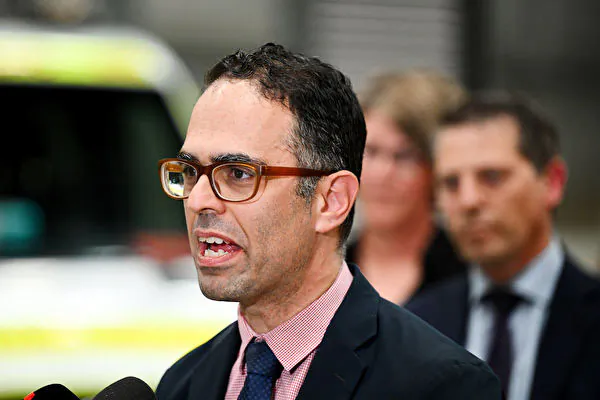 NSW Treasurer Daniel Mookhey speaks to media during a press conference at Randwick Ambulance Station in Sydney, Australia, on Dec. 13, 2023. (AAP Image/Dan Himbrechts)
