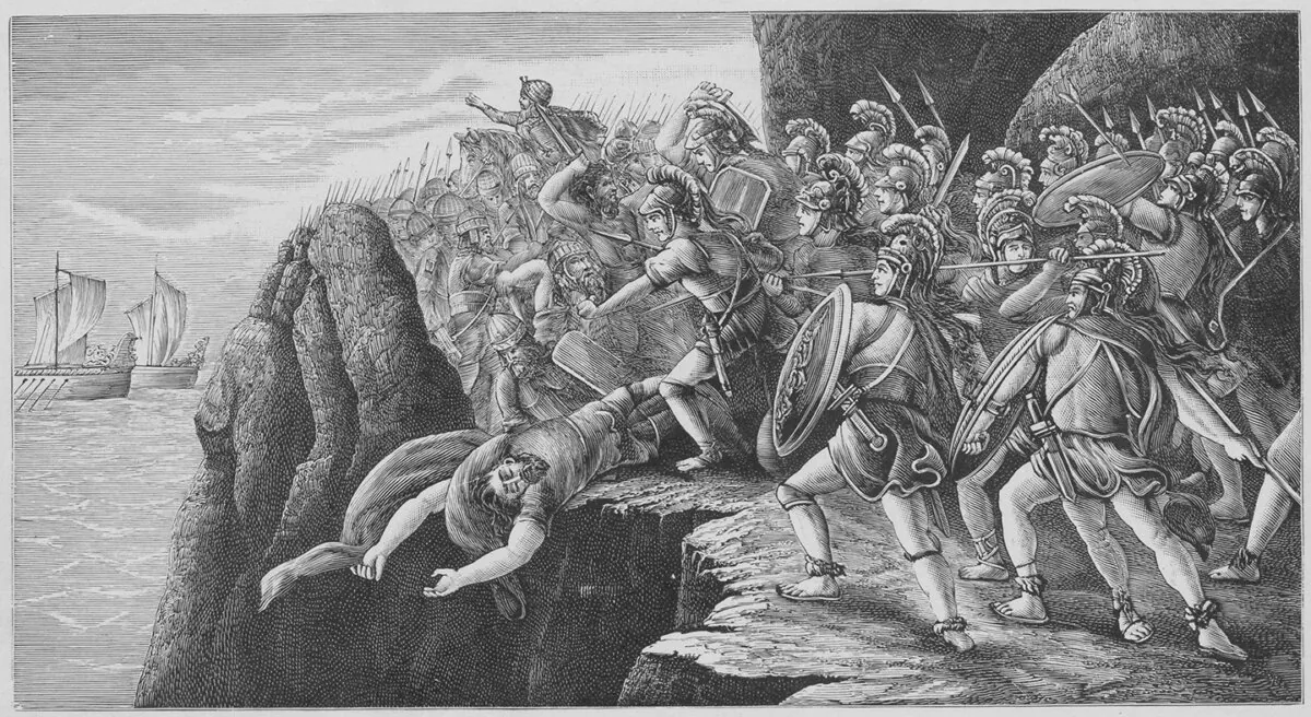 The Battle of Thermopylae (480 B.C.) was fought between the Persian Empire under King Xerxes I and the Greek forces led by Sparta under King Leonidas. (Archive Photos/Getty Images)