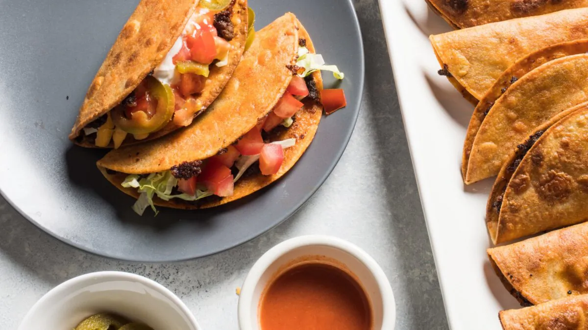 Pan-fry the tacos in two batches until they are super crispy and golden. (Carl Tremblay/TCA)