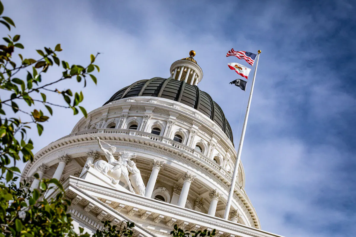 The California Capitol in Sacramento on April 18, 2022. (John Fredricks/The Epoch Times)