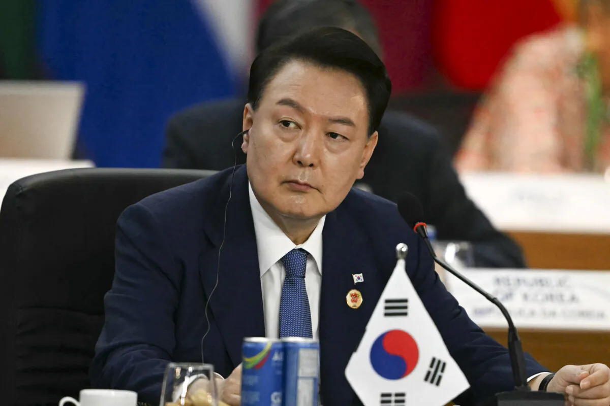 South Korean President Yoon Suk Yeol attends a G20 Leaders' Meeting in Rio de Janeiro, Brazil, on Nov. 19, 2024. (Mauro Pimentel/AFP via Getty Images)