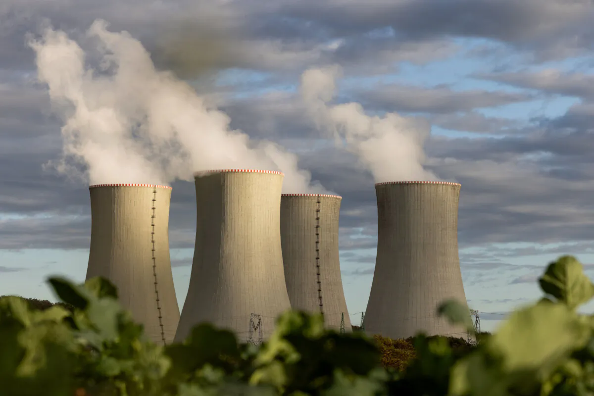 A general view of the Mochovce nuclear power plant in Mochovce, Slovakia, on Nov. 6, 2023. (Janos Kummer/Getty Images)