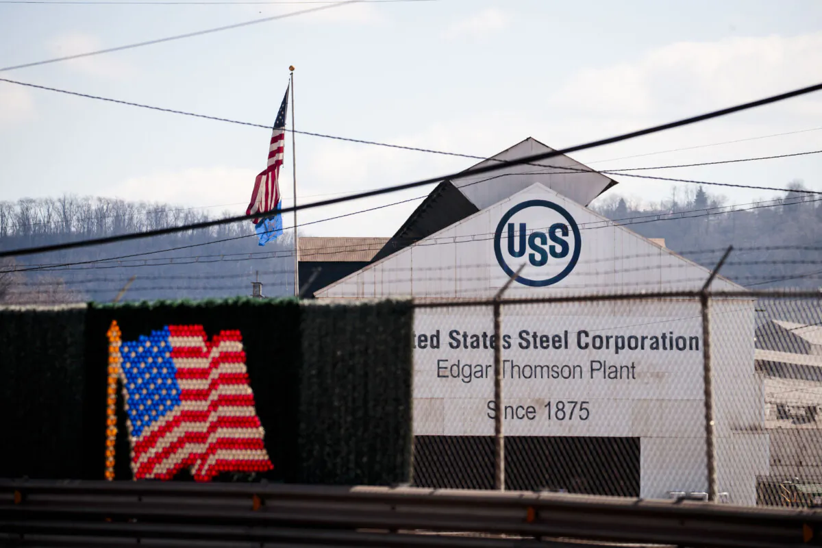 U.S. Steel's Edgar Thomson Steel Works in Braddock, Pennsylvania, on March 10, 2018. (Drew Angerer/Getty Images)