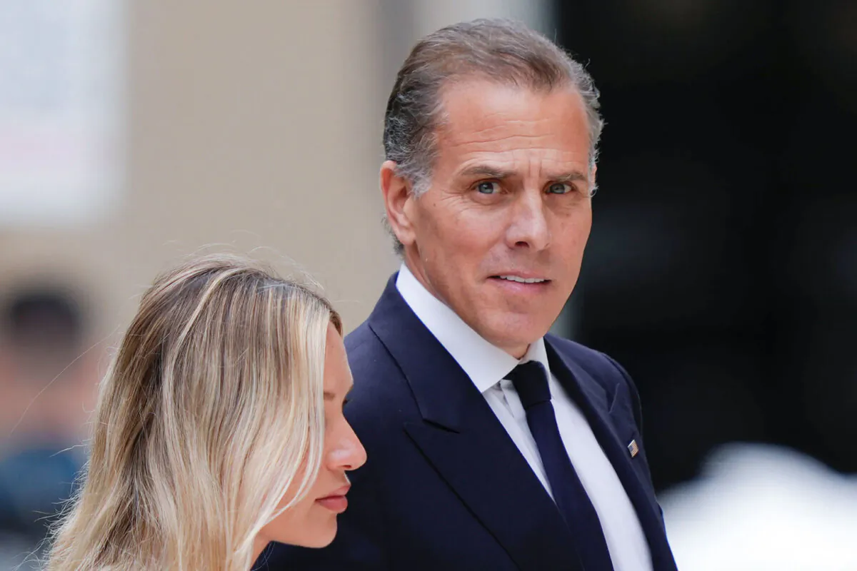 Hunter Biden, accompanied by his wife, Melissa Cohen Biden, arrives at federal court in Wilmington, Del., on June 11, 2024. (Matt Rourke/AP Photo)