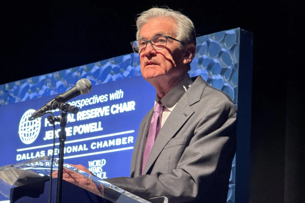 Federal Reserve Chair Jerome Powell delivers remarks in Dallas, Texas, on Nov. 14, 2024. (Ann Saphir/Reuters)