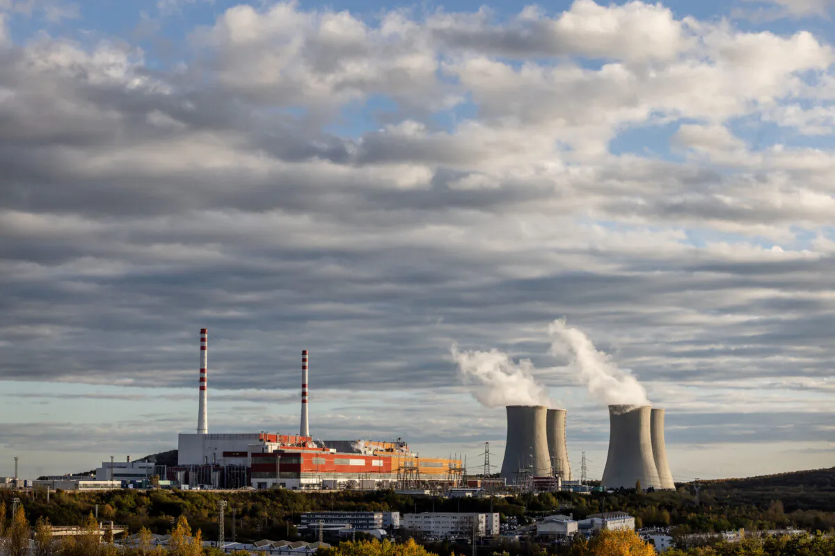 A general view of the Mochovce nuclear power plant in Mochovce, Slovakia, on Nov. 6, 2023. (Janos Kummer/Getty Images)