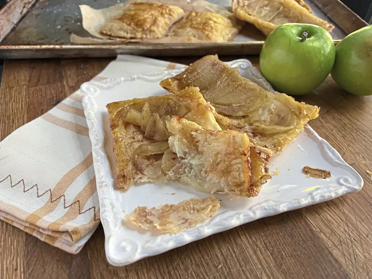 Upside down puff pastry apple tarts are easy to make and perfect for fall. (Gretchen McKay/Pittsburgh Post-Gazette/TNS)