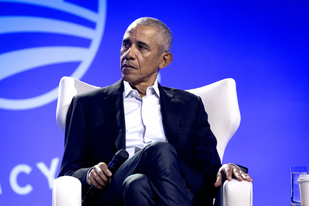 Former U.S. President Barack Obama attends the Obama Foundation's 2024 Democracy Forum in Chicago on Dec. 5, 2024. (Scott Olson/Getty Images)