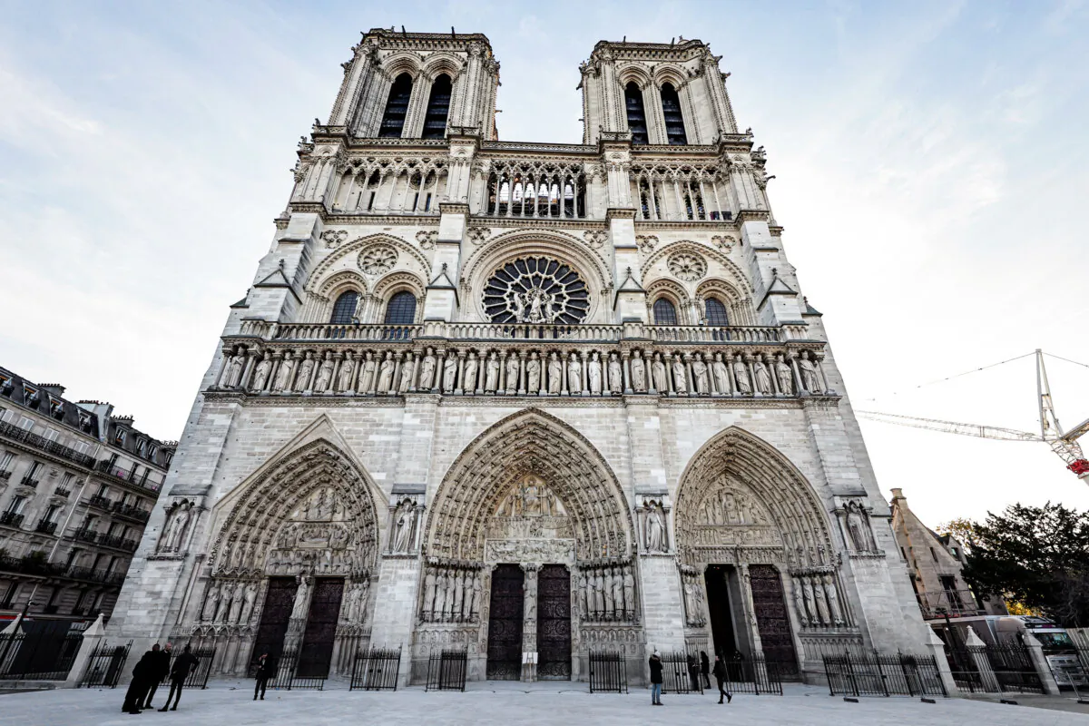 A view of the facade of Notre-Dame de Paris cathedral in Paris, on Nov. 29, 2024. (STEPHANE DE SAKUTIN/Pool via REUTERS/File Photo)