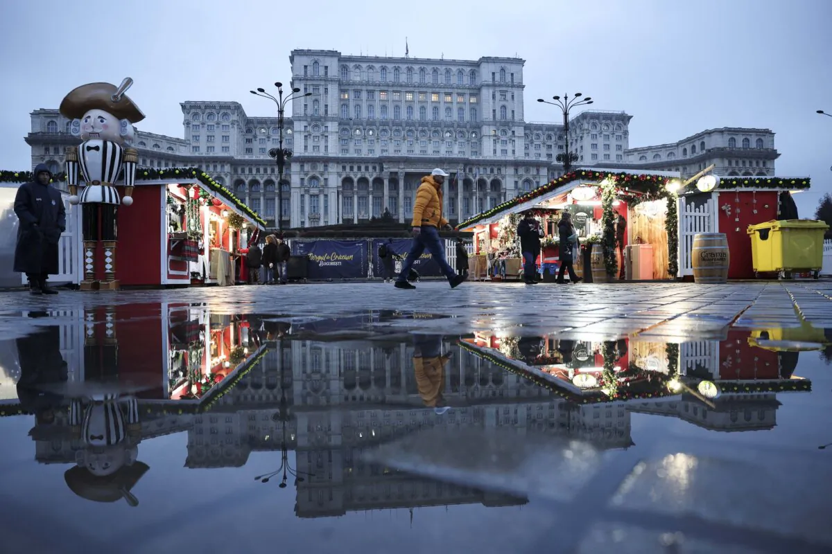 The Palace of Parliament in Bucharest, Romania, on Dec. 6, 2024. (Reuters/Louisa Gouliamaki)