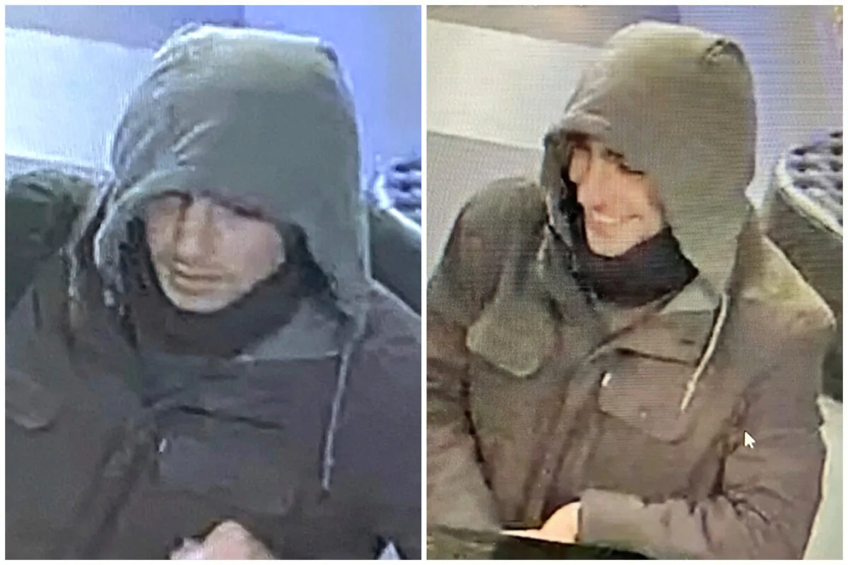 A man wanted for questioning in connection to the investigation of the killing of UnitedHealthcare CEO Brian Thompson outside a Manhattan hotel in New York on Dec. 4, 2024. (New York City Police Department via AP)