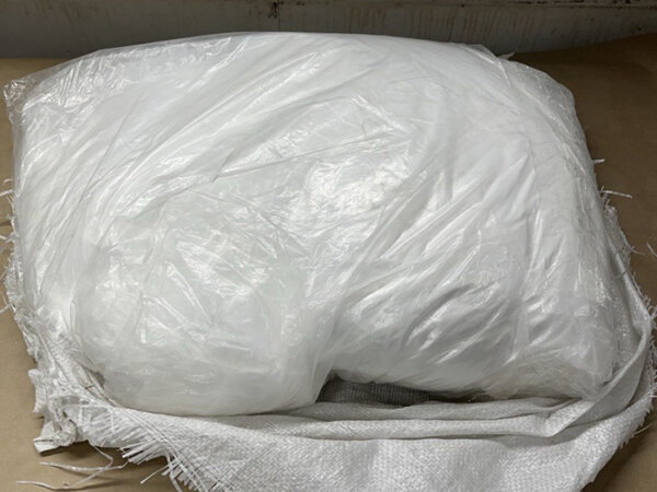 A 25kg bag of cocaine, one of two seized from a shipping container at the Port of Tauranga. Courtesy NZ Police.