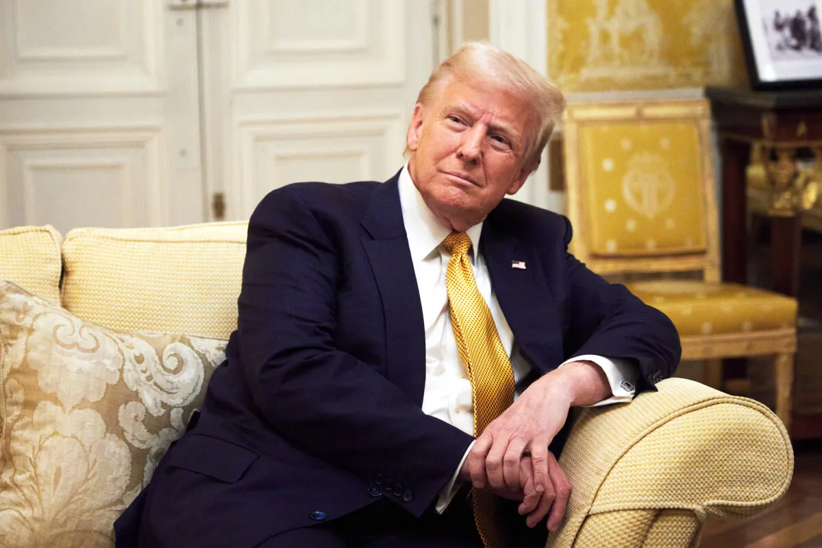 President-elect Donald Trump during his meeting with Prince William at the Embassy of the United Kingdom’s Residence in Paris, France, on Dec. 7, 2024. (Oleg Nikishin/Getty Images)