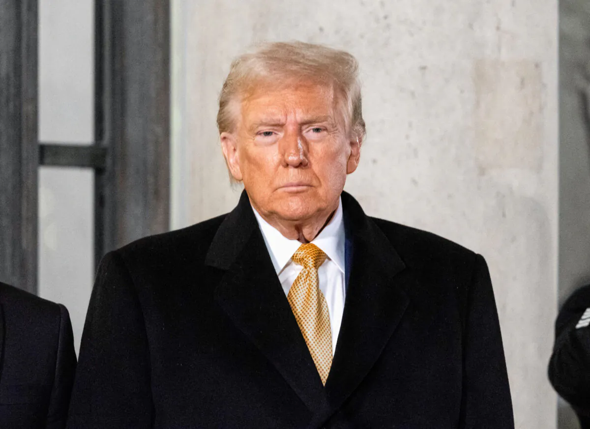 U.S. President-elect Donald Trump at The Elysee Presidential Palace in Paris on Dec. 7, 2024. (Magali Cohen/Hans Lucas via AFP Getty Images)