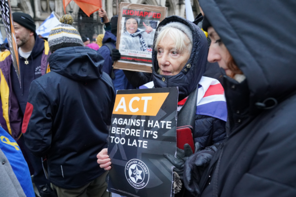 People during a Campaign Against Antisemitism march and rally in central London. Picture date: Sunday December 8, 2024. (Jonathan Brady/PA Wire)