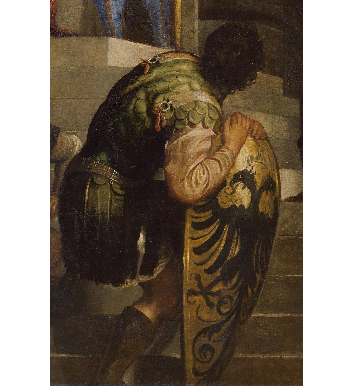 A detail of the soldier in “Ecce Homo,” 1543, by Titian. (Public Domain)