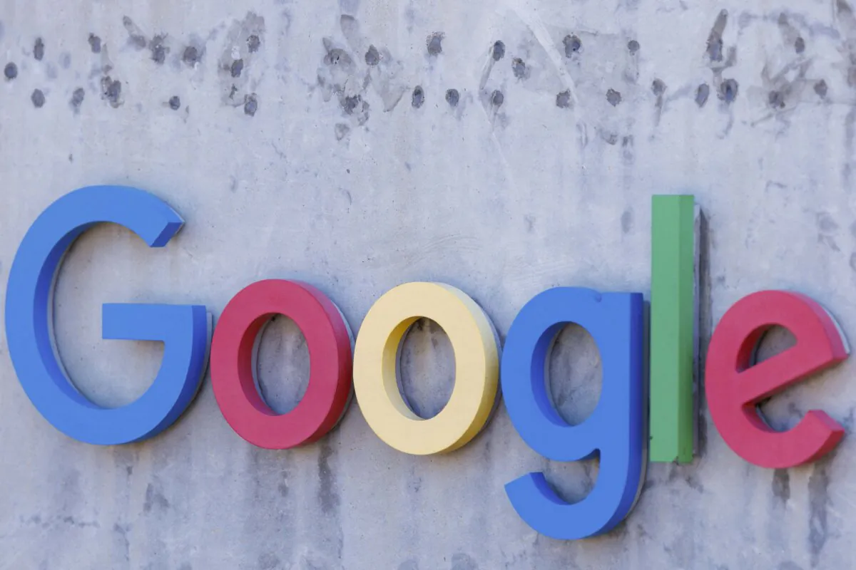 The logo of Google LLC, shown at an entrance to one of the tech giant's buildings in San Diego, California, on Oct. 9, 2024. Reuters/Mike Blake/File Photo
