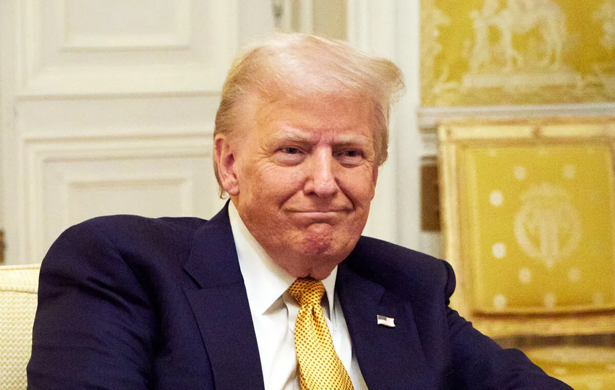 President-elect Donald Trump at the Embassy of the United Kingdom’s Residence in Paris, France, on Dec. 7, 2024. (Oleg Nikishin/Getty Images)