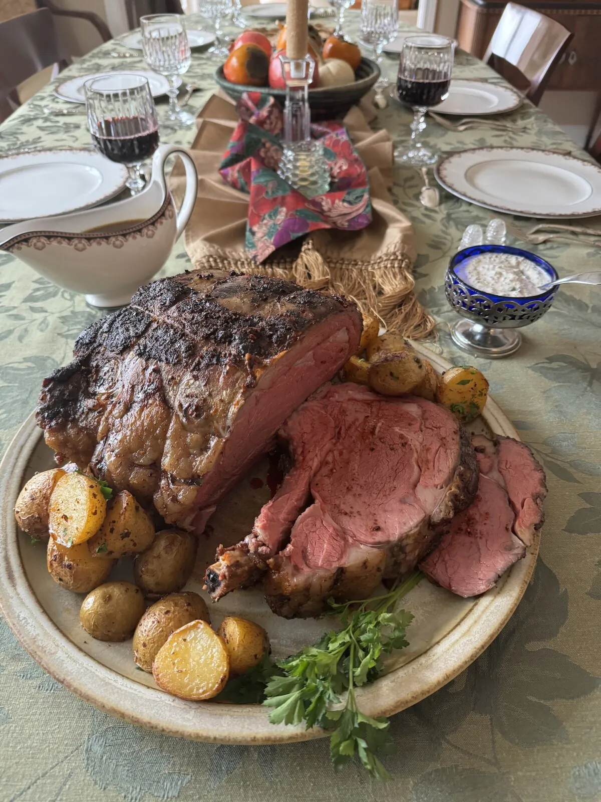 A three-rib roast suits our holiday needs perfectly. (JeanMarie Brownson/TCA)