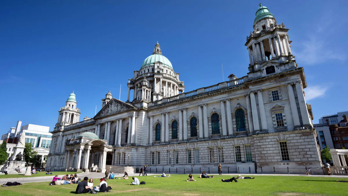 Belfast's striking City Hall dominates the city center. (Cameron Hewitt, Rick Steves' Europe)