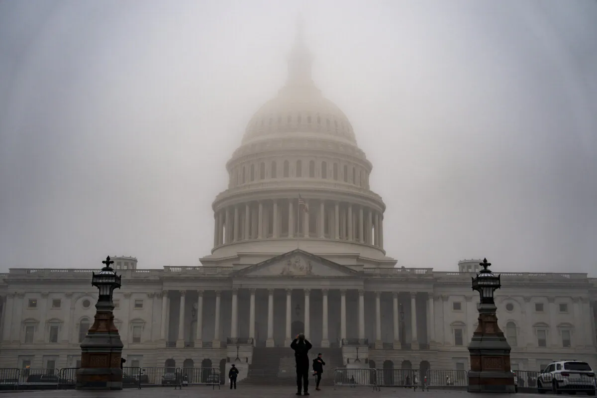 Fog hovers over the dome of the U.S. Capitol in Washington on Dec. 10, 2024. (Kent Nishimura/Getty Images)