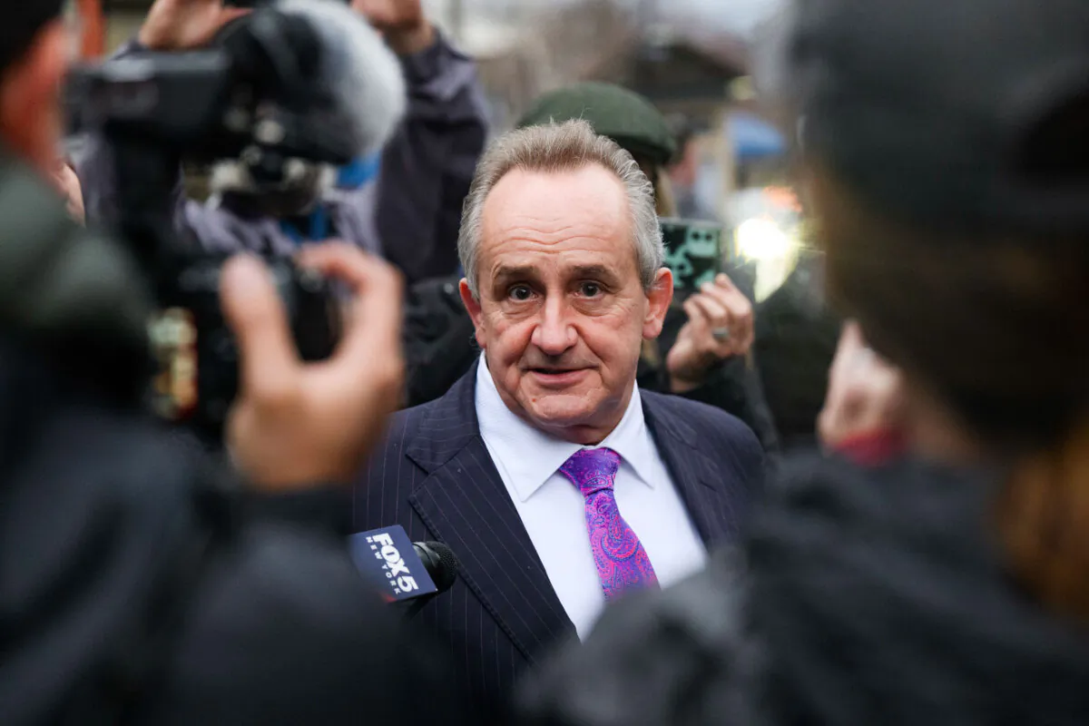Thomas Dickey, a lawyer for suspected UnitedHealthcare CEO killer Luigi Mangione, in Hollidaysburg, Pa., on Dec. 10, 2024. (Jeff Swensen/Getty Images)