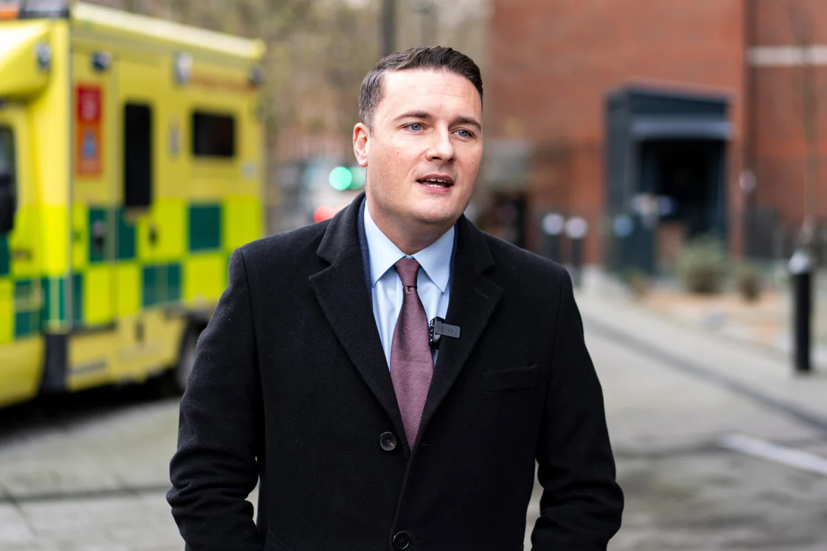 Health Secretary Wes Streeting speaking to the media during a visit to London Ambulance Service headquarters in south London, on Dec. 9, 2024. (Ben Whitley/PA Wire)
