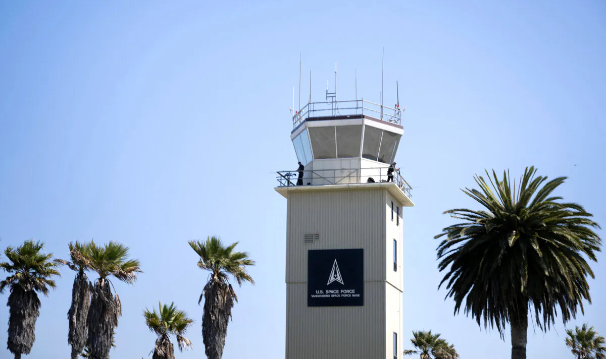 A control tower at the Vandenberg Space Force Base in California on Aug. 25, 2024. (Brendan Smialowski/AFP via Getty Images)