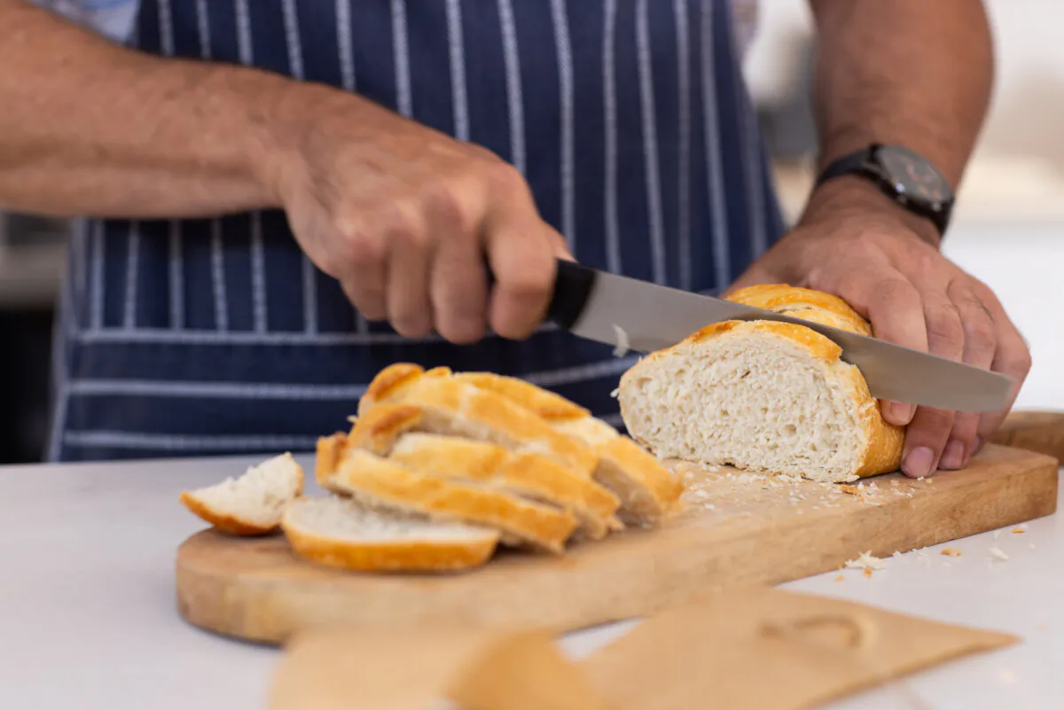 Use freshly sliced bread for a Crispy–Garlicky Sheet Pan Grilled Cheese this holiday season. (Dreamstime/TNS)