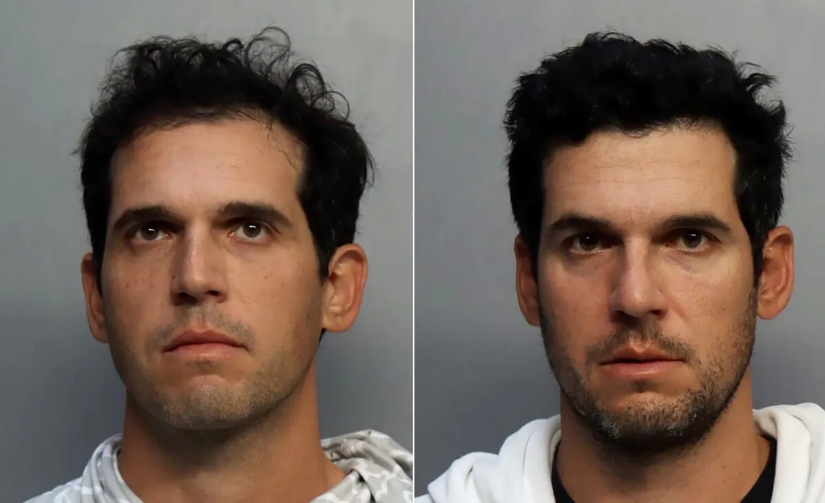 (Left) Alon Alexander (Right) Oren Alexander. (Miami-Dade Corrections and Rehabilitation Department via AP)