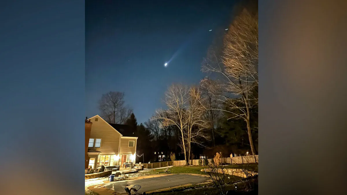 Multiple drones are seen over Bernardsville, N.J., on Dec. 5, 2024 (Brian Glenn/TMX via AP)