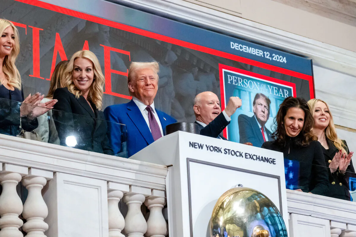 President-elect Donald Trump rings the opening bell on the trading floor of the New York Stock Exchange in New York City on Dec. 12, 2024. (Spencer Platt/Getty Images)