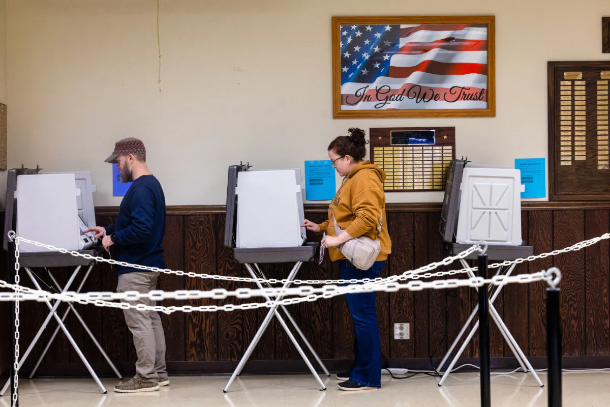 Residents vote in the village of Freedom, Wis., on Nov. 1, 2024. (Scott Olson/Getty Images)
