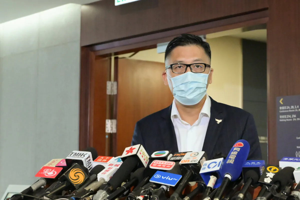 Hong Kong's Former Democratic Party Legislative Councillor Lam Cheuk-ting on Nov. 30, 2020. (Bill Cox/The Epoch Times)