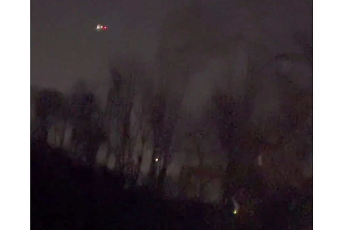 Several drones appear to be flying over Randolph, N.J., on Dec. 4, 2024. (MartyA45_ /TMX via AP, File)