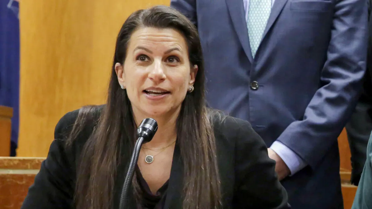 Assistant District Attorney Karen Agnifilo attends a news conference in Manhattan Supreme Court, in New York, on Feb. 14, 2017. (Richard Drew/AP Photo)