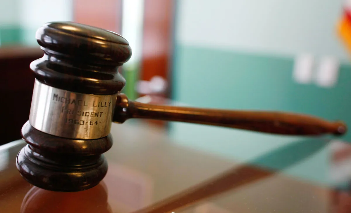 A judges gavel rests on top of a desk in a courtroom in Miami, Florida, on Feb. 3, 2009. (Joe Raedle/Getty Images)