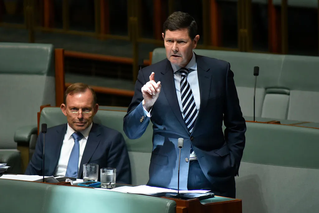 Kevin Andrews speaks for amendments to the marriage equality bill at Parliament House in Canberra, Australia on Dec. 7, 2017. (Michael Masters/Getty Images)