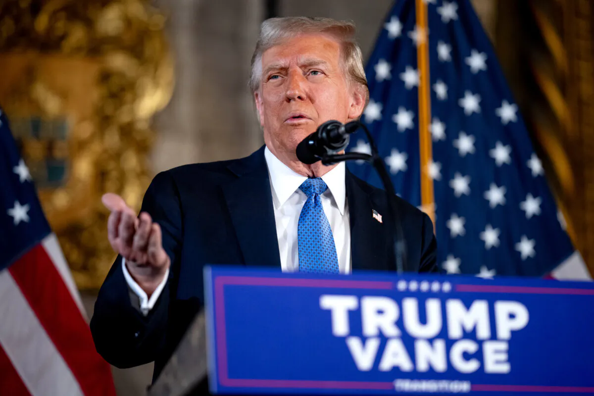 President-elect Donald Trump speaks at a news conference at his Mar-a-Lago resort in Palm Beach, Fla., on Dec. 16, 2024. (Andrew Harnik/Getty Images)