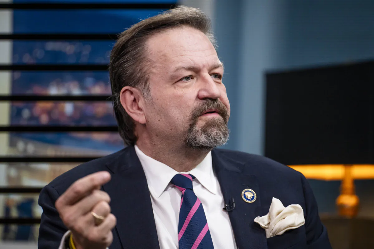 Sebastian Gorka, President-elect Donald Trump’s pick for deputy assistant to the president and senior director for counterterrorism, speaks during an interview with The Epoch Times in Washington on Dec. 17, 2024. (Madalina Vasiliu/The Epoch Times)