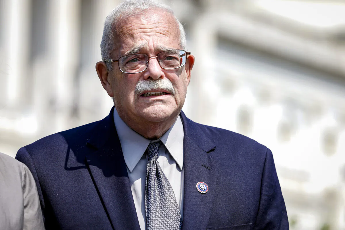 Rep. Gerry Connolly (D-Va.) listens at a news conference outside the U.S. Capitol Building in Washington on June 16, 2022. (Anna Moneymaker/Getty Images)