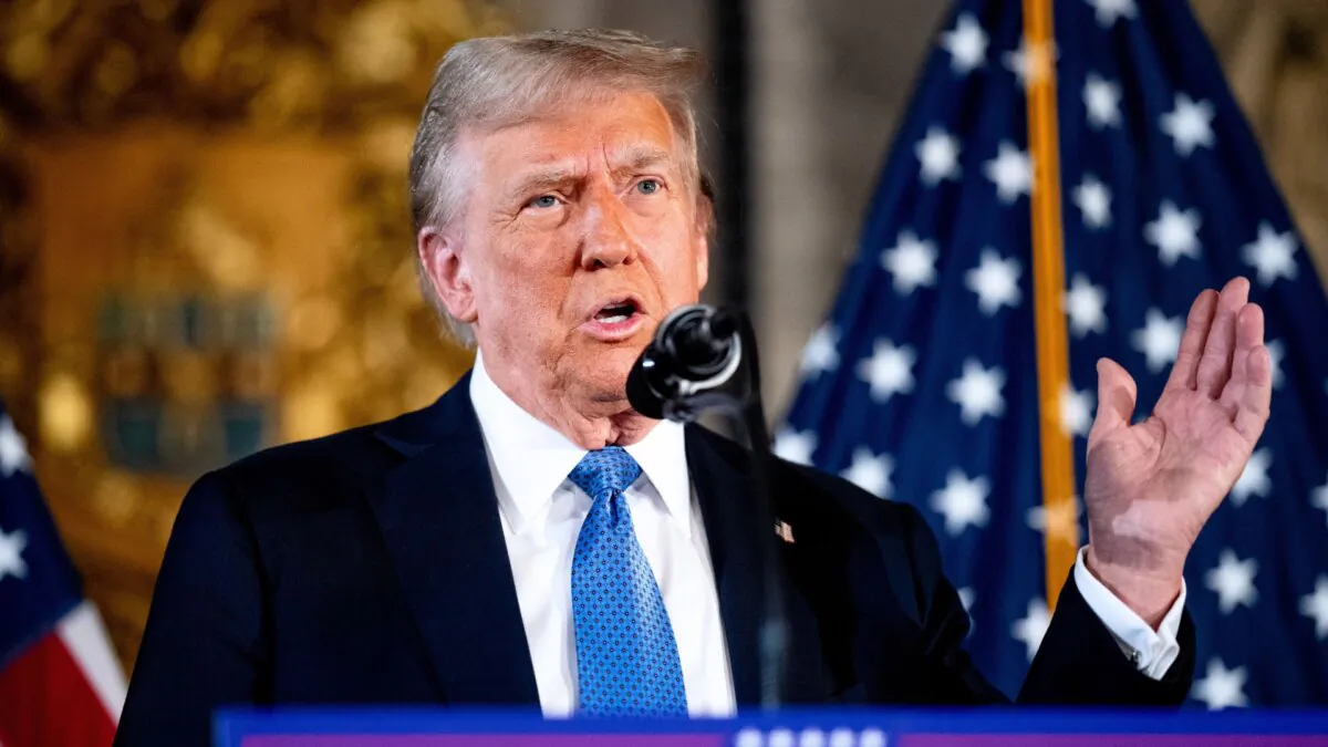 President-elect Donald Trump speaks at a news conference at Trump's Mar-a-Lago resort in Palm Beach, Fla., on Dec. 16, 2024. (Andrew Harnik/Getty Images)