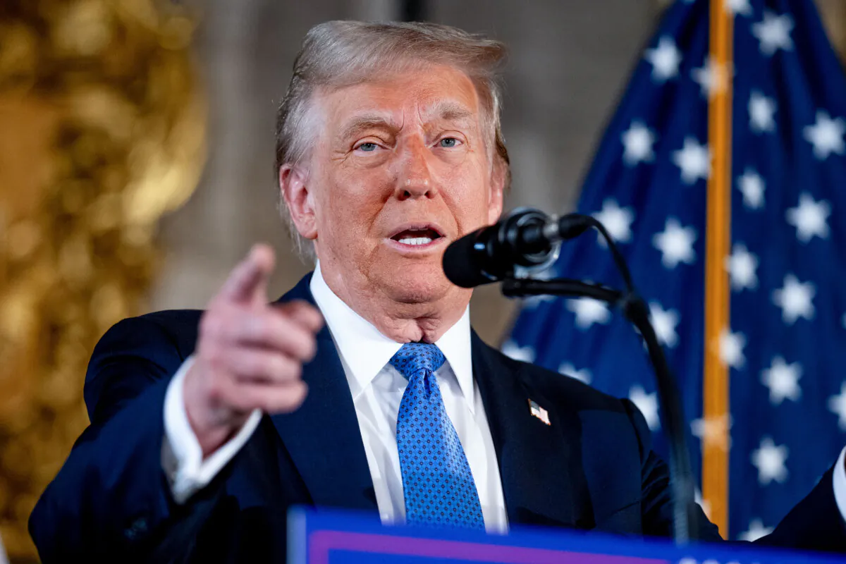 Former President Donald Trump speaks in Fla. on Feb. 16, 2024. (Andrew Harnik/Getty Images)