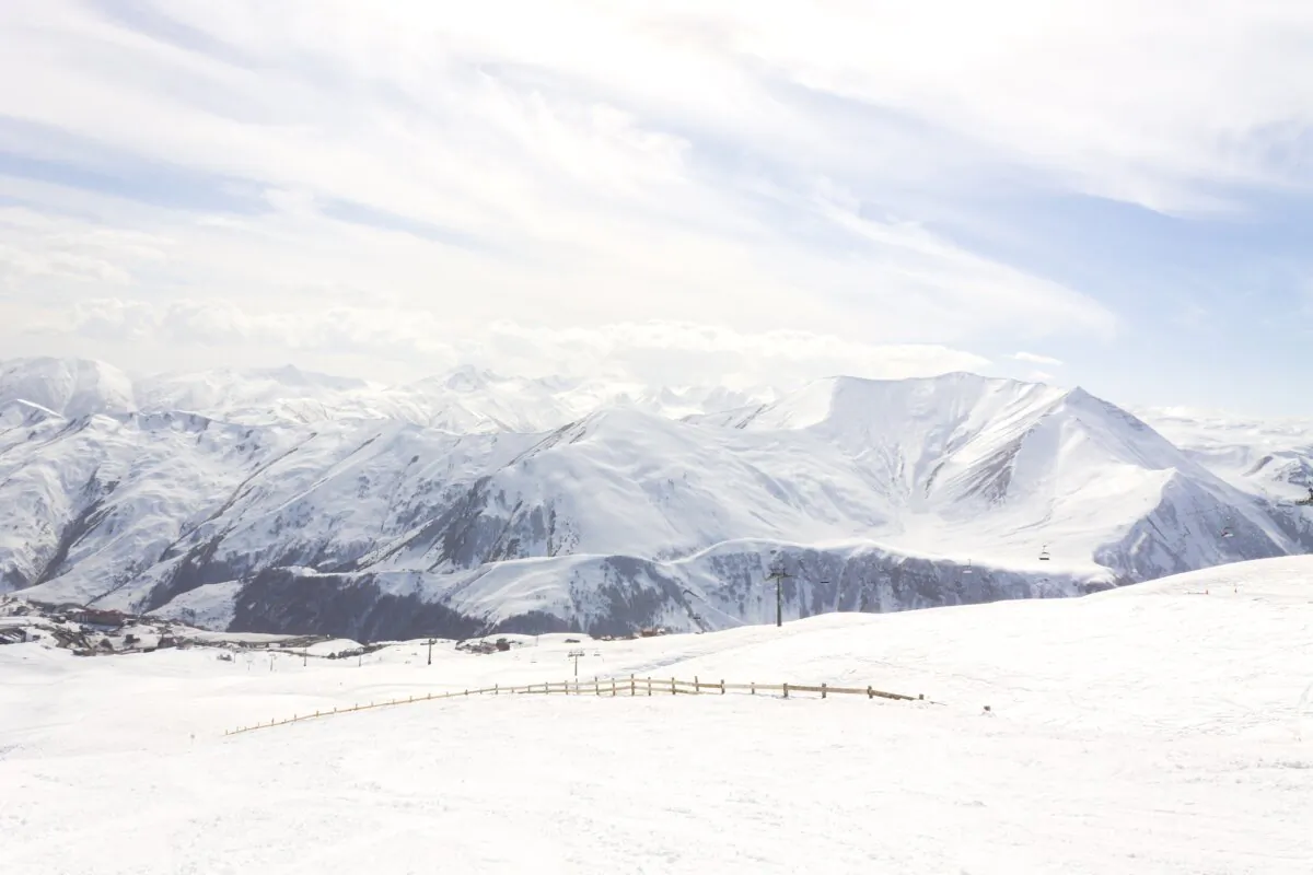 The Gudauri Ski Resort with snowy Caucasus mountains in the background in Georgia in a file photo. (yana_vinnikova/Shutterstock)