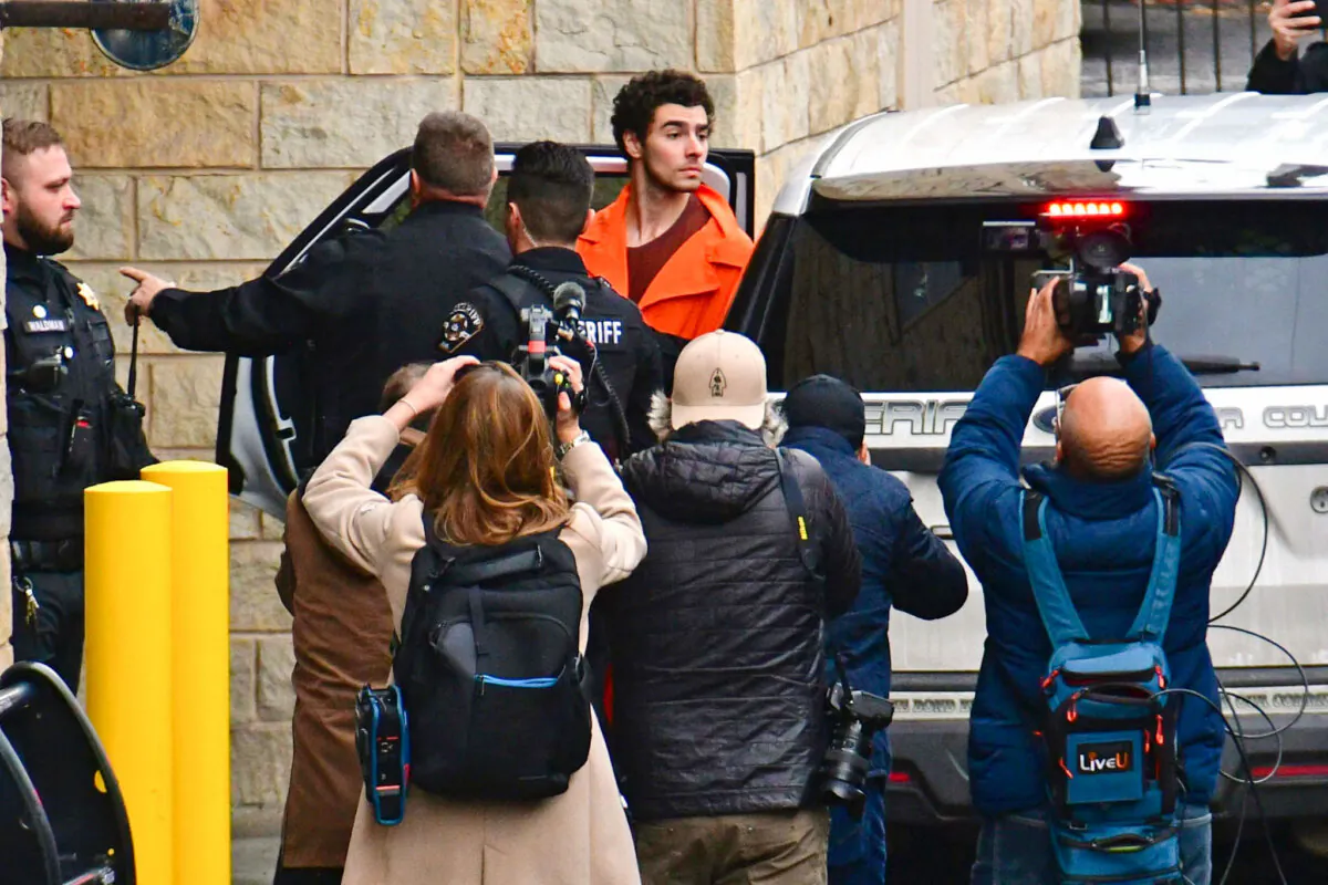 Murder Suspect Luigi Mangione is taken into the Blair County Courthouse in Hollidaysburg, Pa., on Dec. 10, 2024. (Janet Klingbeil via AP)