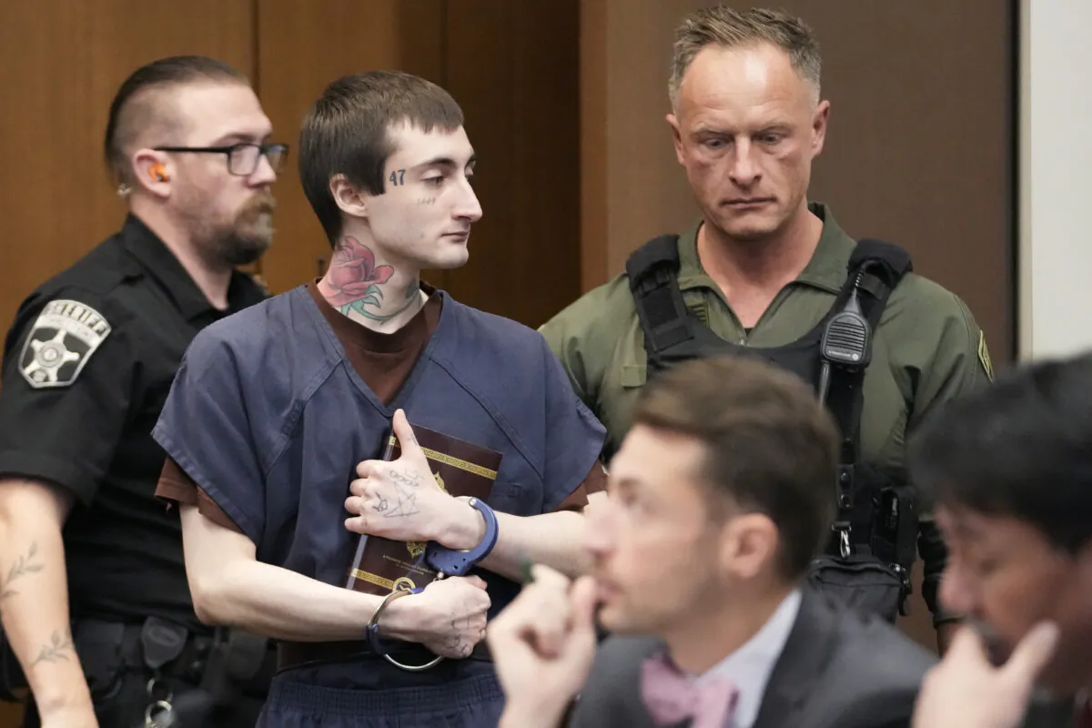 Robert E. Crimo III, arrives before Judge Victoria A. Rossetti during a case management and ruling on motions at the Lake County Courthouse, Waukegan, Ill., on Dec. 18, 2024. (Nam Y. Huh/AP Photo)