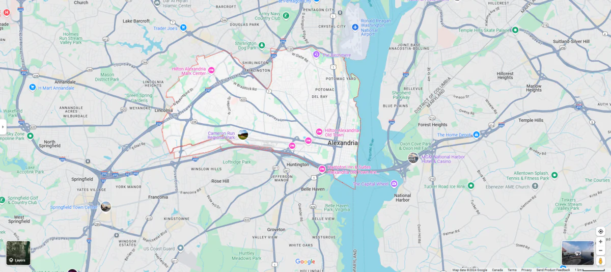 Northern Virginia's largest high school has canceled the final two days of classes in 2024 after fights at the school resulted in injuries to students and staff. (Screenshot via Google Map)