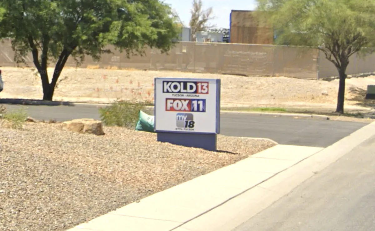Signage for KOLD 13 News in Tucson, Ariz., in August 2023. (Google Street View)