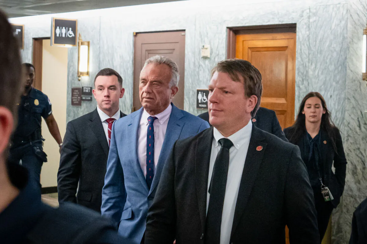 Robert F. Kennedy Jr., President-elect Donald Trump's nominee to be Secretary of Health and Human Services, meets with Senators on Capitol Hill in Washington on Dec. 18, 2024. (Madalina Vasiliu/The Epoch Times)