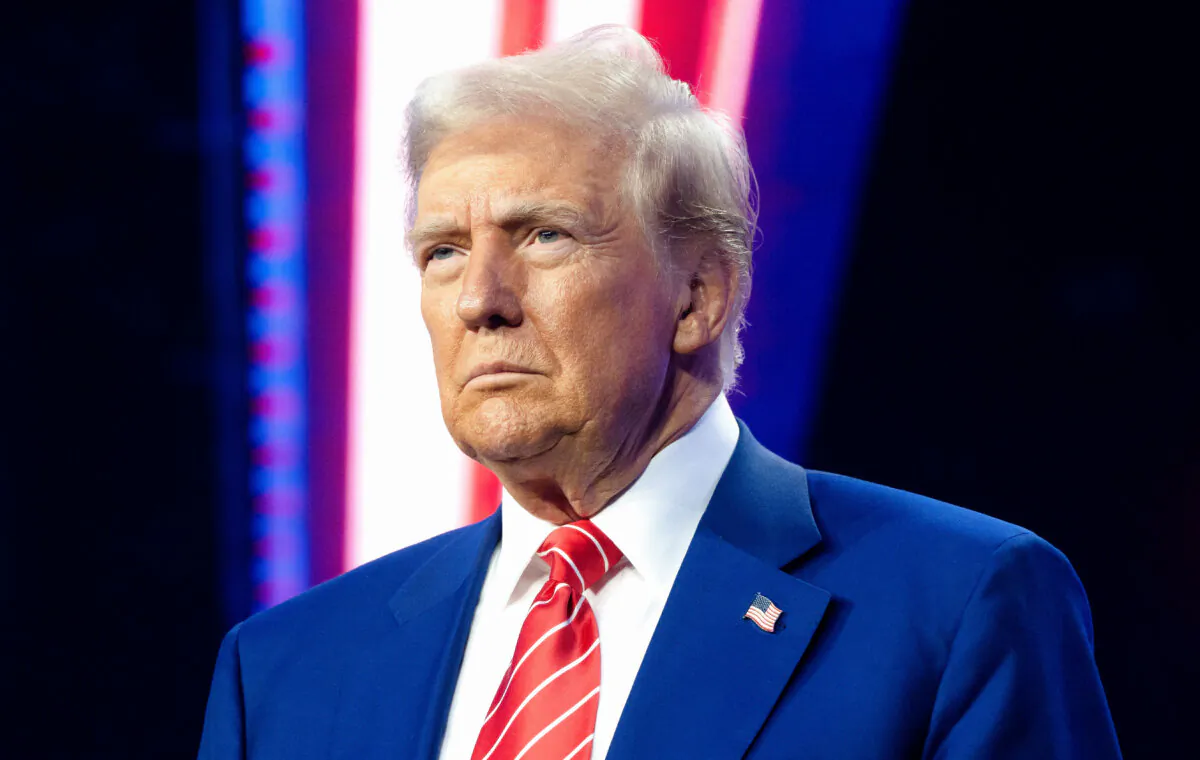 President-elect Donald Trump looks on during Turning Point USA's AmericaFest at the Phoenix Convention Center in Phoenix, Ariz., on Dec. 22, 2024. (Rebecca Noble/Getty Images)